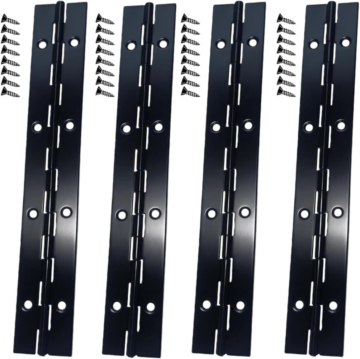Piano Hinge Continuous - Bisagras de piano negras de 6