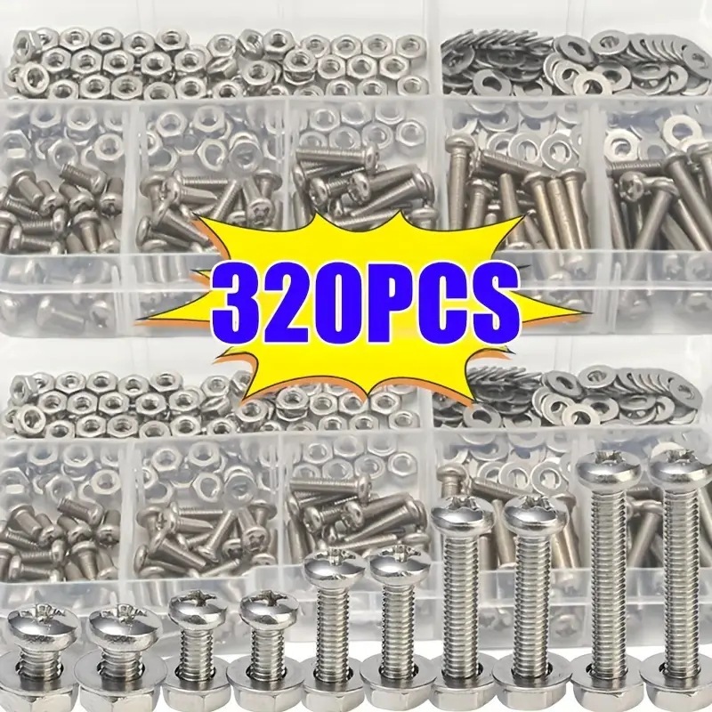 Universal Furniture Hardware - Juego de tuercas y pernos hexagonales