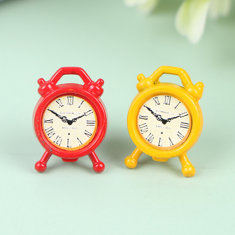 Home Furniture & Hardware Trading - Reloj despertador a escala 1:12, accesorios