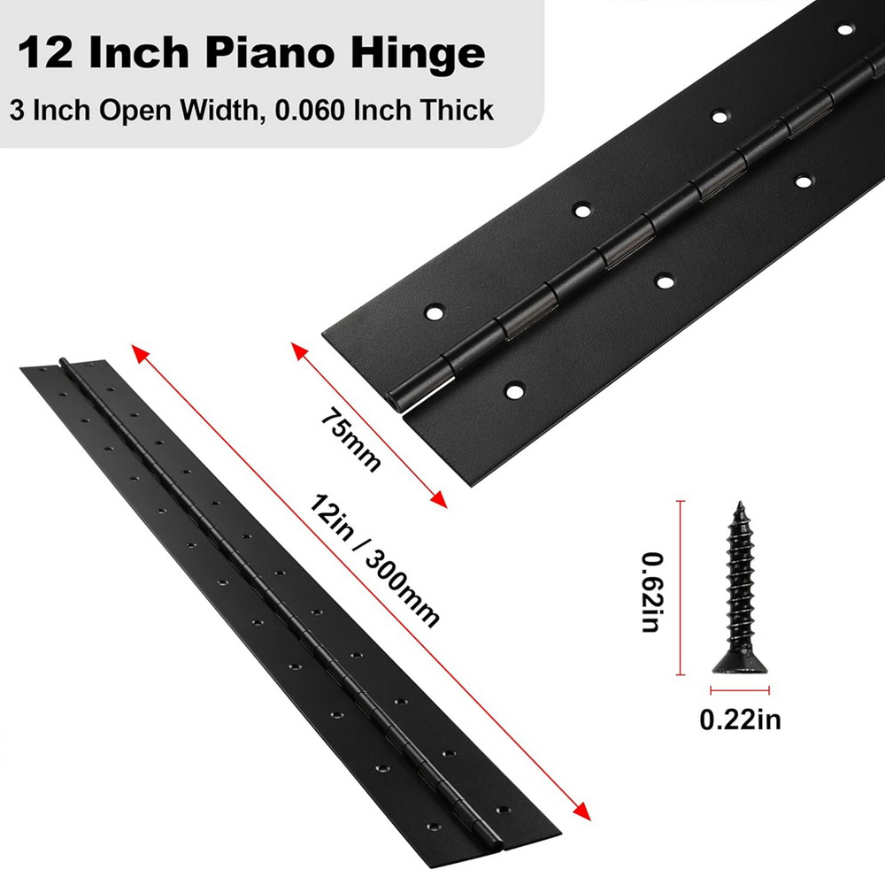 Bisagras de piano negras de 6  - Piano Hinge Continuous reseña y precio