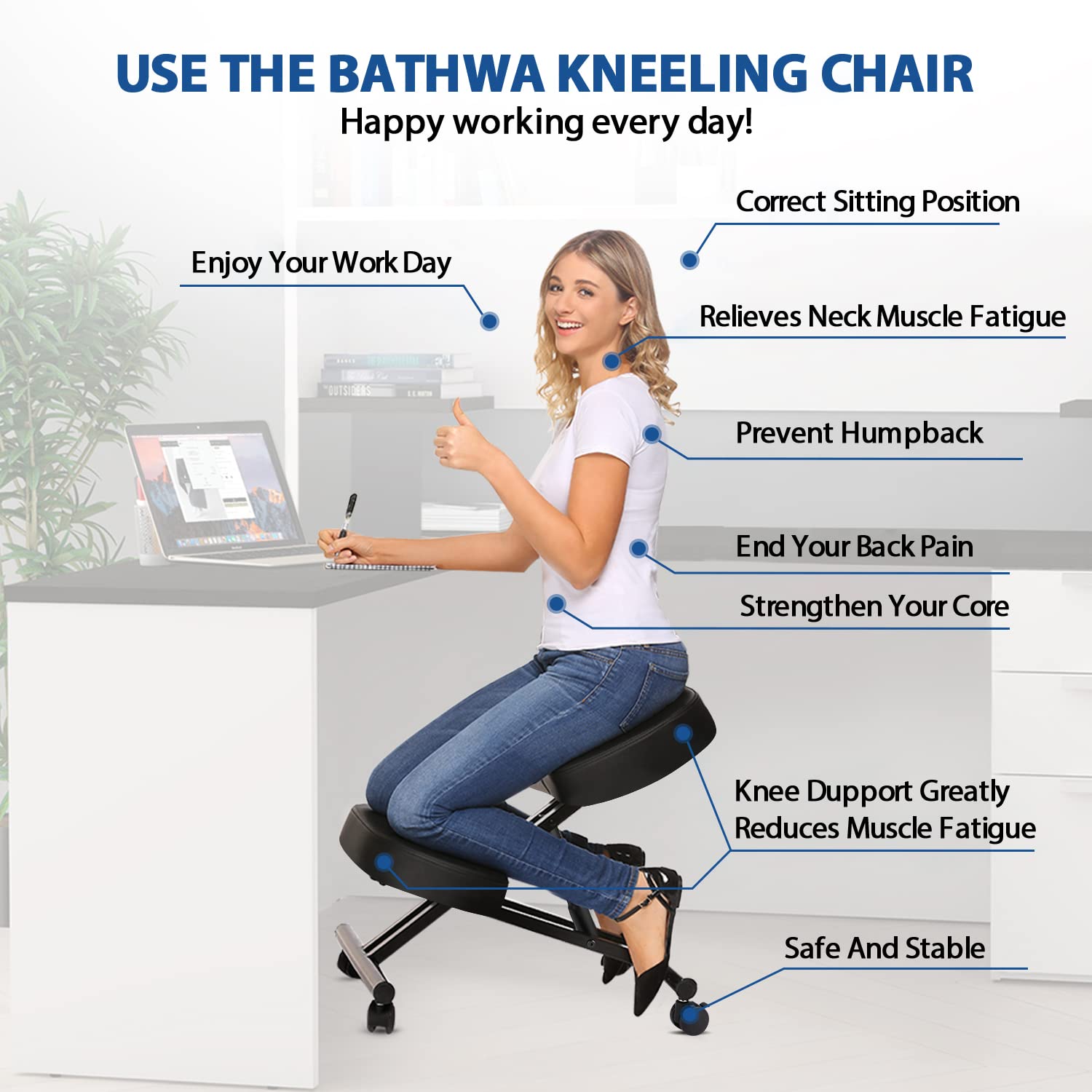 Silla Ergonómica para Arrodill - Home Furniture & Hardware Trading reseña y precio