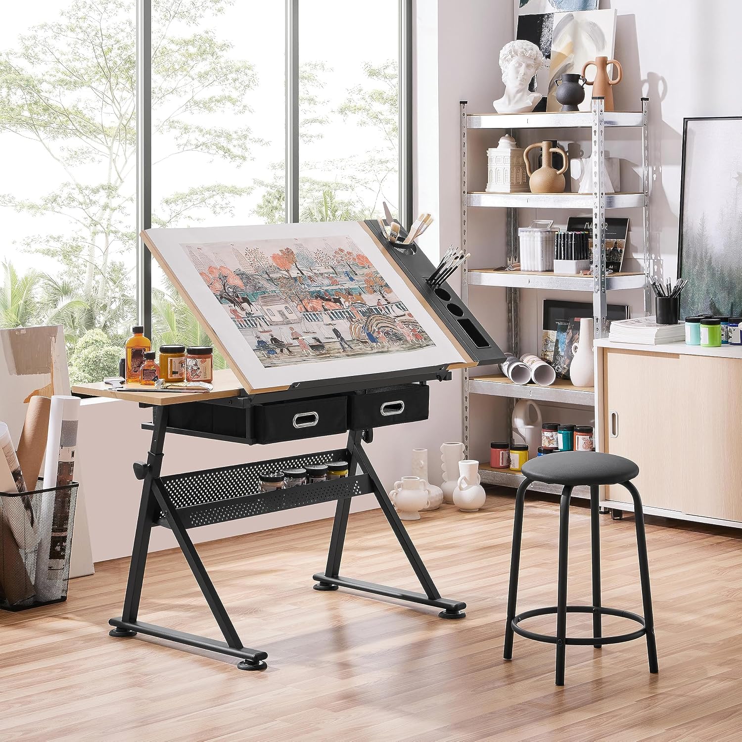 Mesa de dibujo ajustable con t - Home Furniture & Hardware Trading reseña y precio