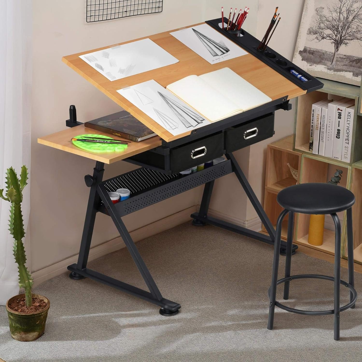 Mesa de dibujo ajustable con t - Home Furniture & Hardware Trading reseña y precio