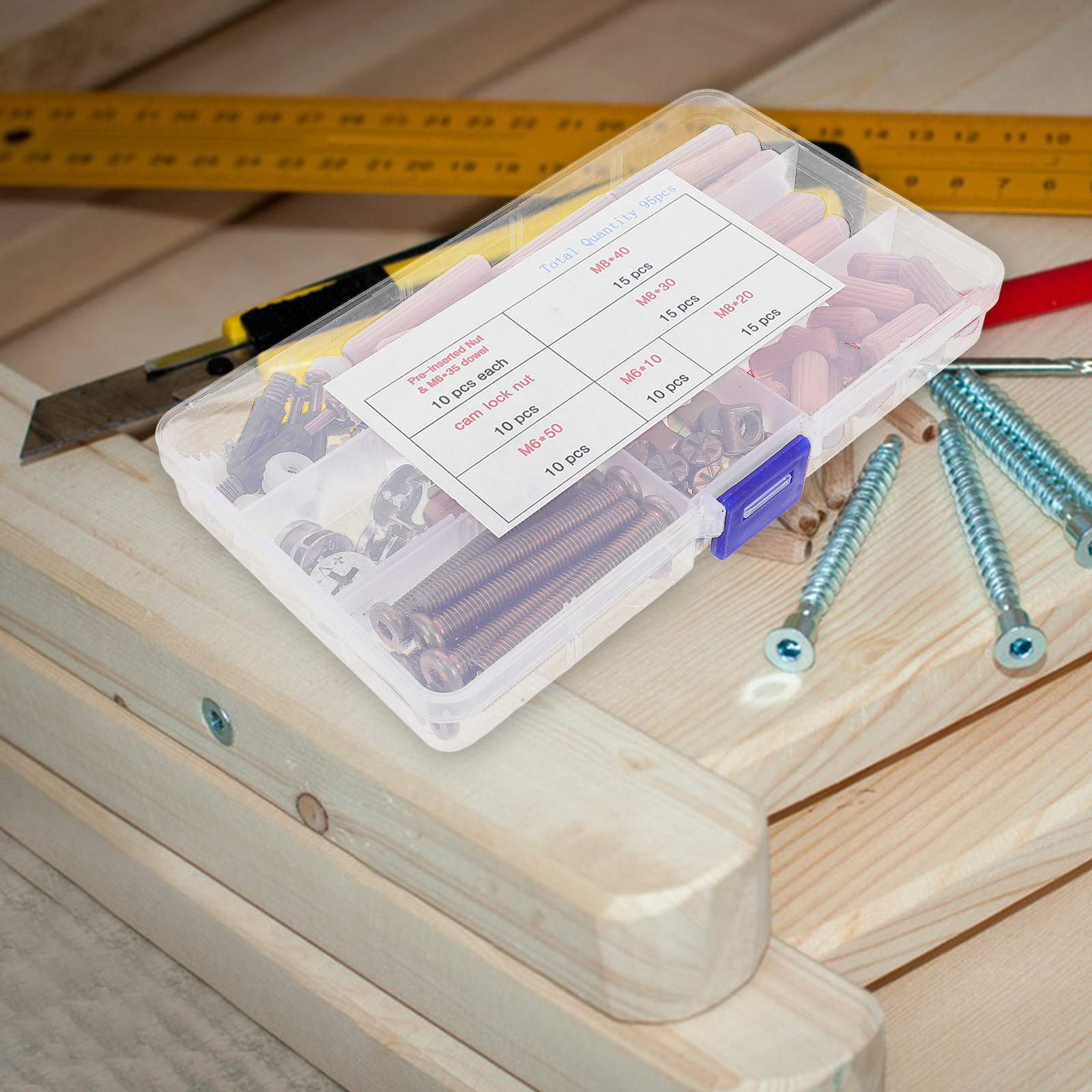 Juego de 95 piezas de herrajes - Furniture And Hardware reseña y precio